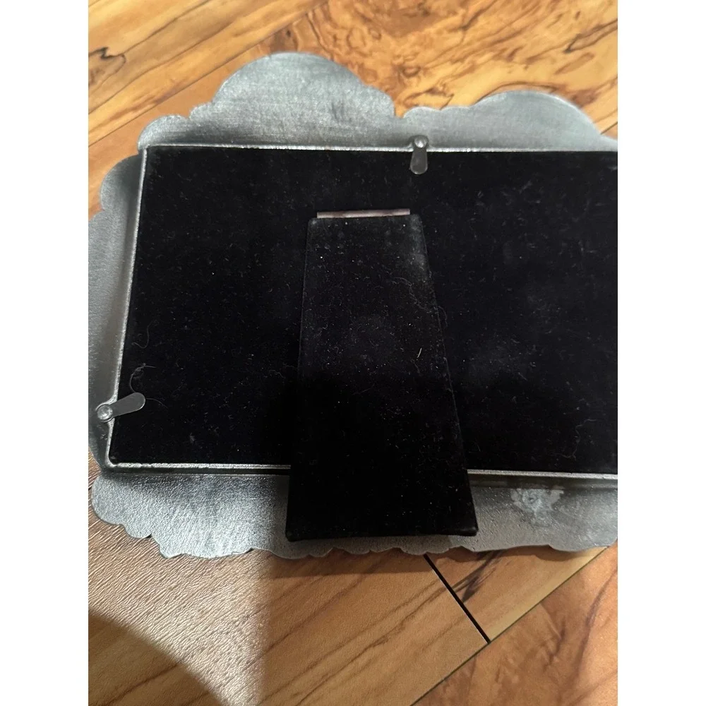 Vintage Pewter Noahs Ark 3D Picture Frame‎ Nursery Decor